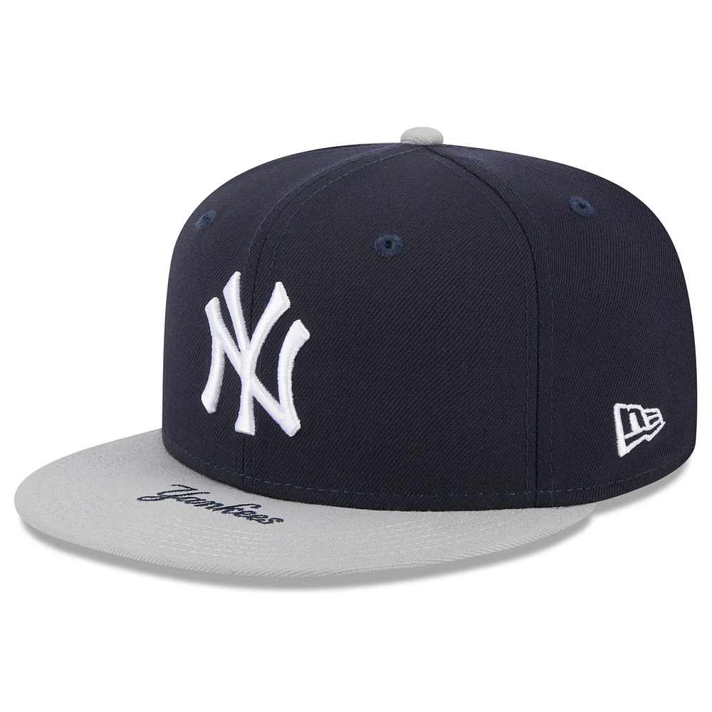 Men's New Era Navy/Gray New York Yankees On Deck 59FIFTY Fitted Hat
