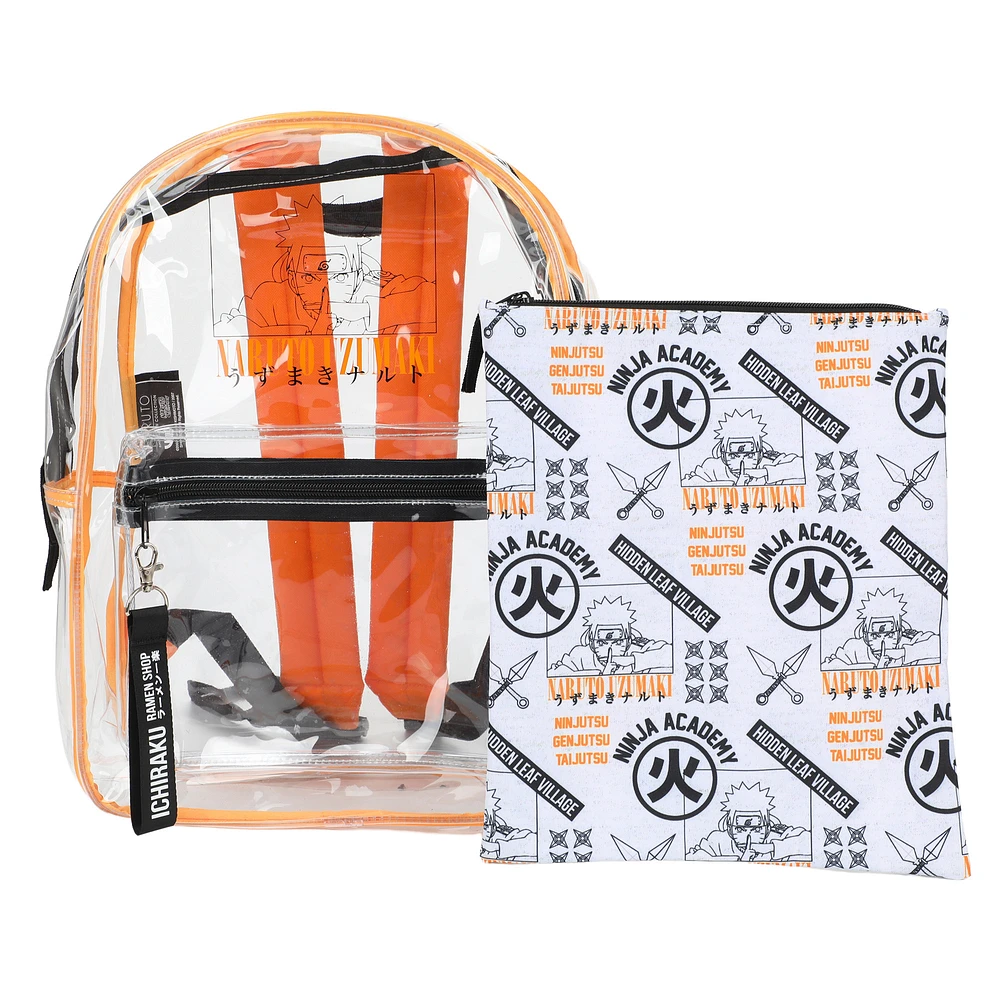 Naruto Clear Backpack with Pouch