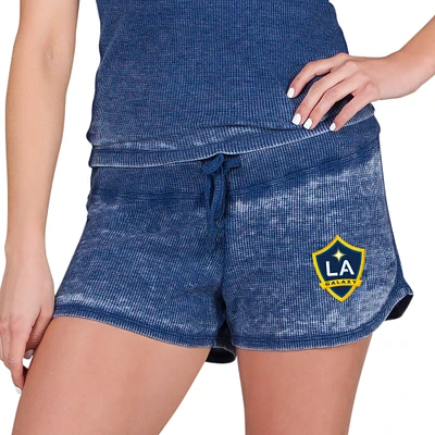 Women's Concepts Sport Navy LA Galaxy Waffle Knit Shorts
