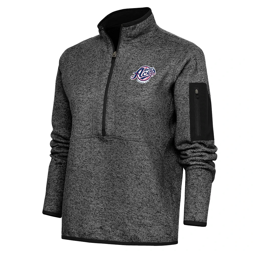 Women's Antigua Heather Reno Aces Fortune Half-Zip Pullover Jacket