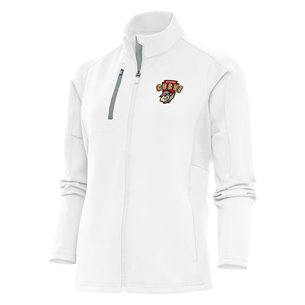 Women's Antigua White Altoona Curve Generation Full-Zip Jacket