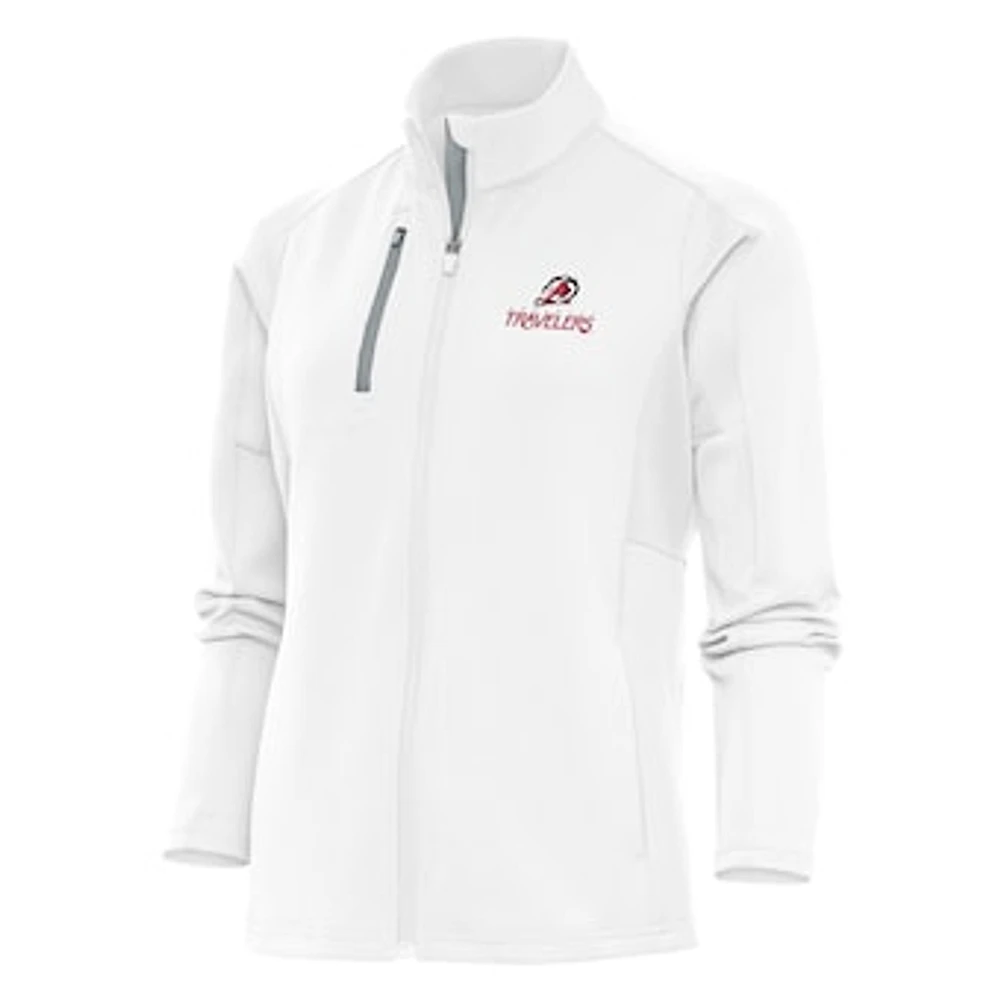 Women's Antigua White Arkansas Travelers Generation Full-Zip Jacket