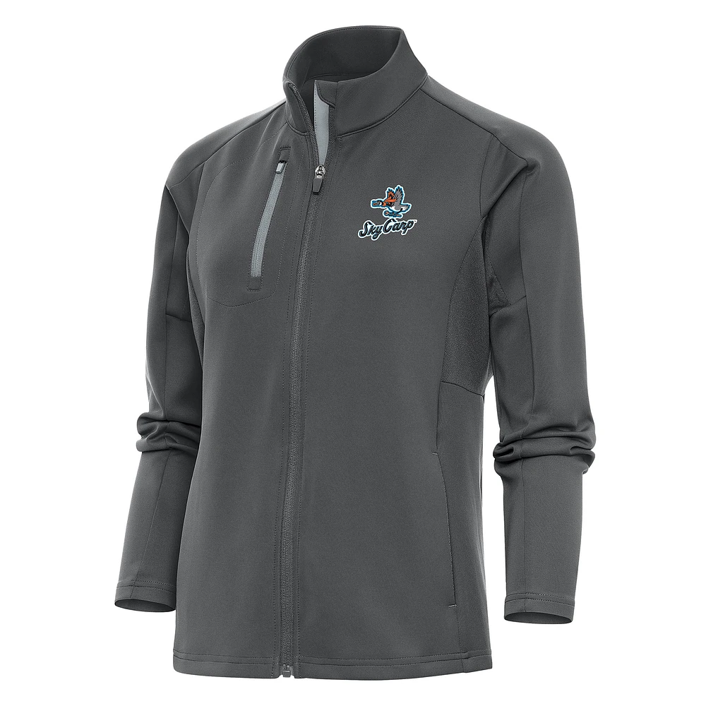 Women's Antigua Pewter Beloit Sky Carp Generation Full-Zip Jacket