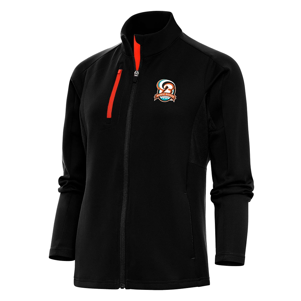 Women's Antigua Black Bowie Baysox Generation Full-Zip Jacket