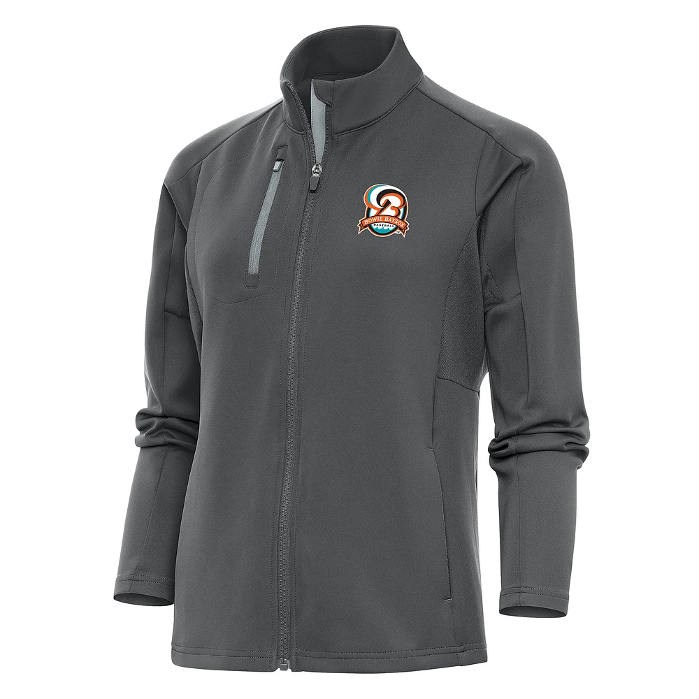 Women's Antigua Pewter Bowie Baysox Generation Full-Zip Jacket