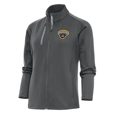 Women's Antigua Pewter Bradenton Marauders Generation Full-Zip Jacket