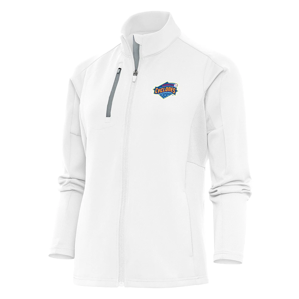 Women's Antigua White Brooklyn Cyclones Generation Full-Zip Jacket