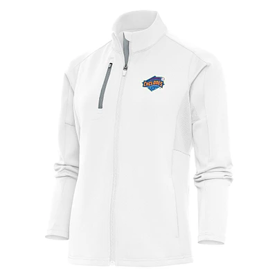 Women's Antigua  White Brooklyn Cyclones Generation Full-Zip Jacket