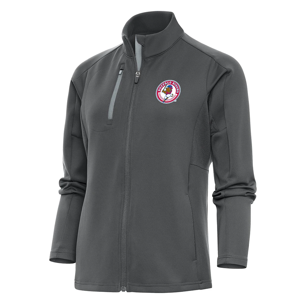 Women's Antigua Pewter Buffalo Bisons Generation Full-Zip Jacket