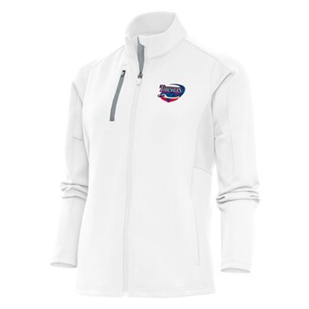 Women's Antigua White Clearwater Threshers Generation Full-Zip Jacket