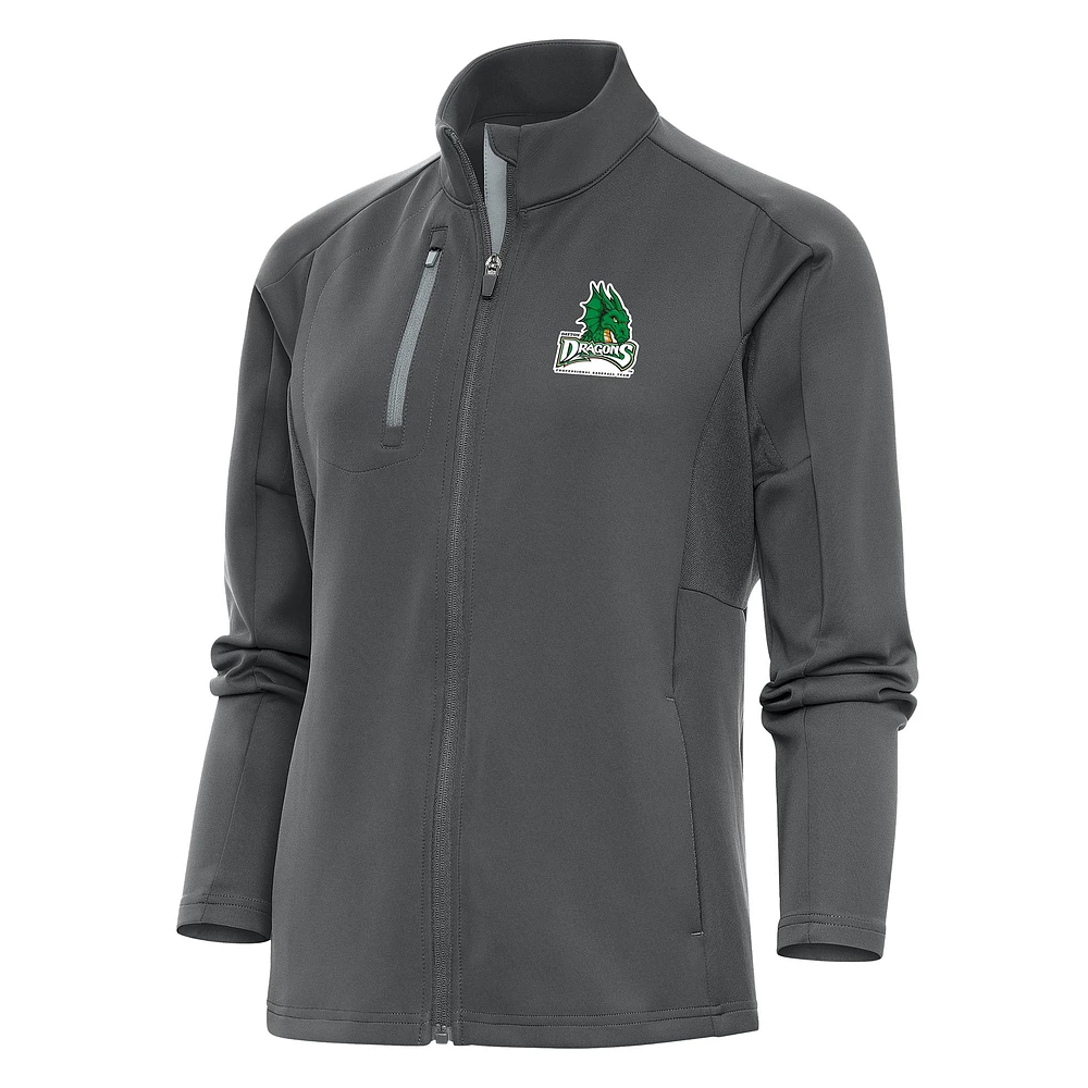 Women's Antigua Pewter Dayton Dragons Generation Full-Zip Jacket