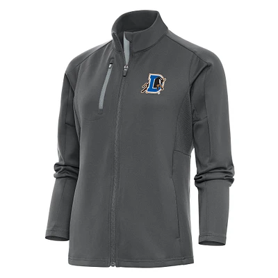 Women's Antigua Pewter Durham Bulls Generation Full-Zip Jacket