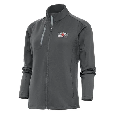 Women's Antigua Pewter Fort Wayne TinCaps Generation Full-Zip Jacket