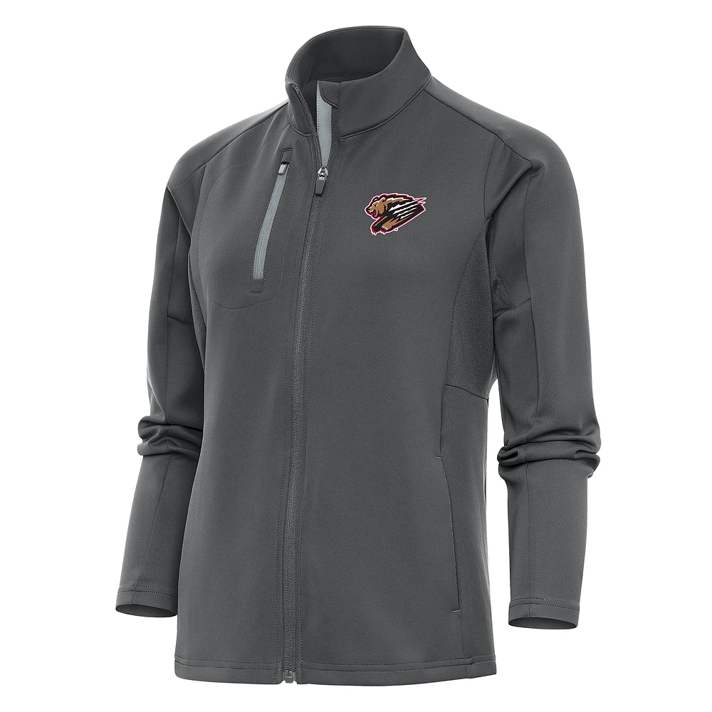 Women's Antigua Pewter Fresno Grizzlies Generation Full-Zip Jacket