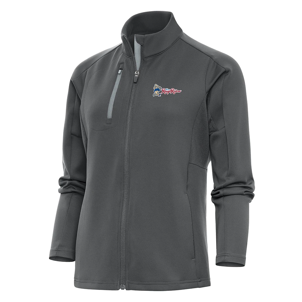 Women's Antigua Pewter Frisco RoughRiders Generation Full-Zip Jacket