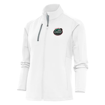 Women's Antigua White Great Lakes Loons Generation Full-Zip Jacket