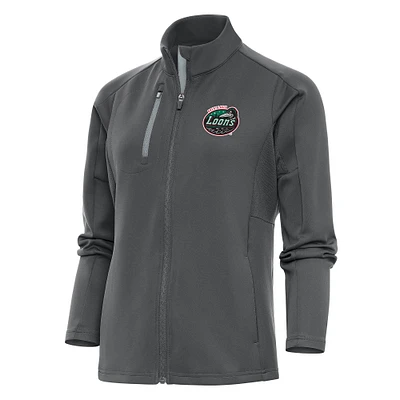 Women's Antigua Pewter Great Lakes Loons Generation Full-Zip Jacket