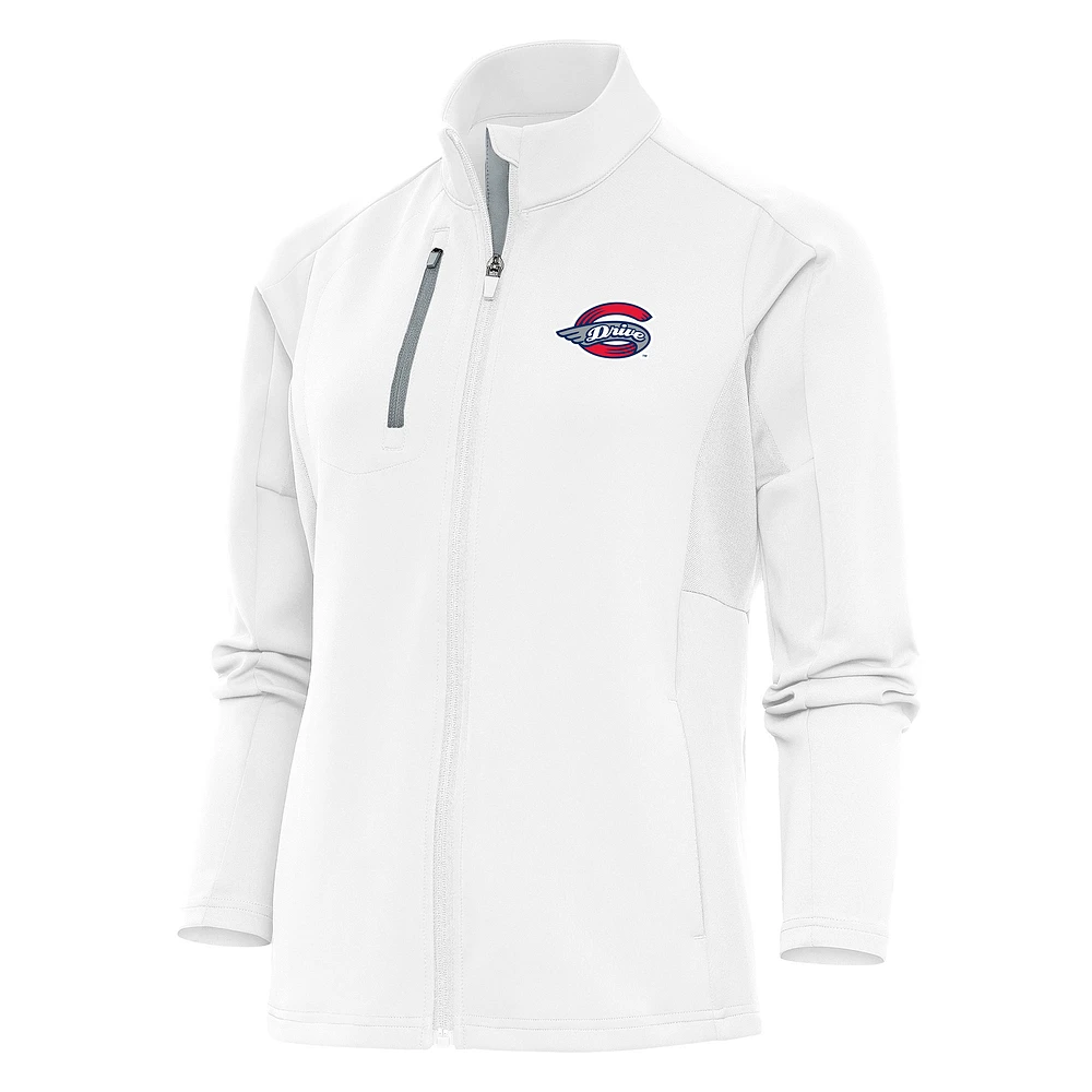 Women's Antigua White Greenville Drive Generation Full-Zip Jacket