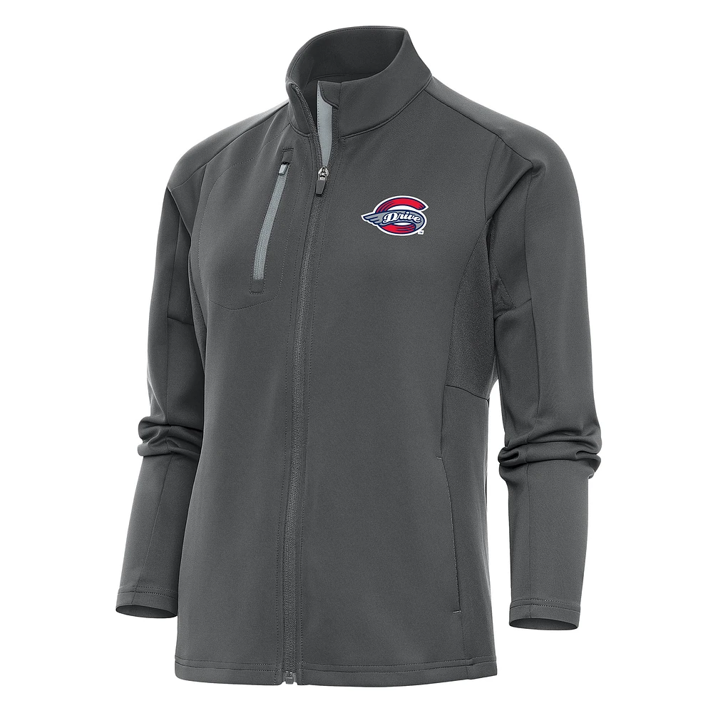 Women's Antigua Pewter Greenville Drive Generation Full-Zip Jacket