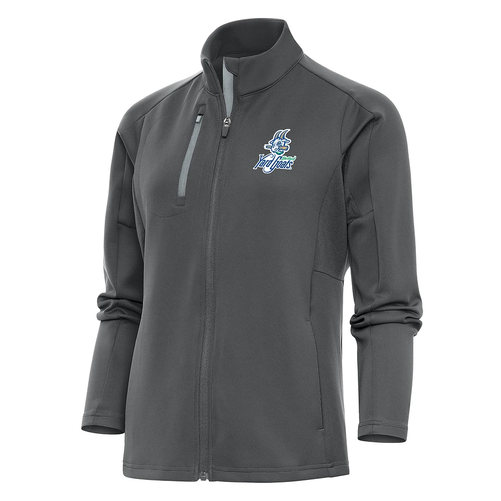 Women's Antigua Pewter Hartford Yard Goats Generation Full-Zip Jacket