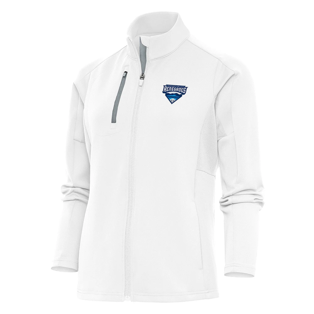 Women's Antigua White Hudson Valley Renegades Generation Full-Zip Jacket
