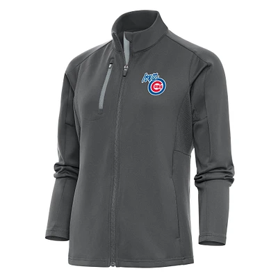 Women's Antigua Pewter Iowa Cubs Generation Full-Zip Jacket