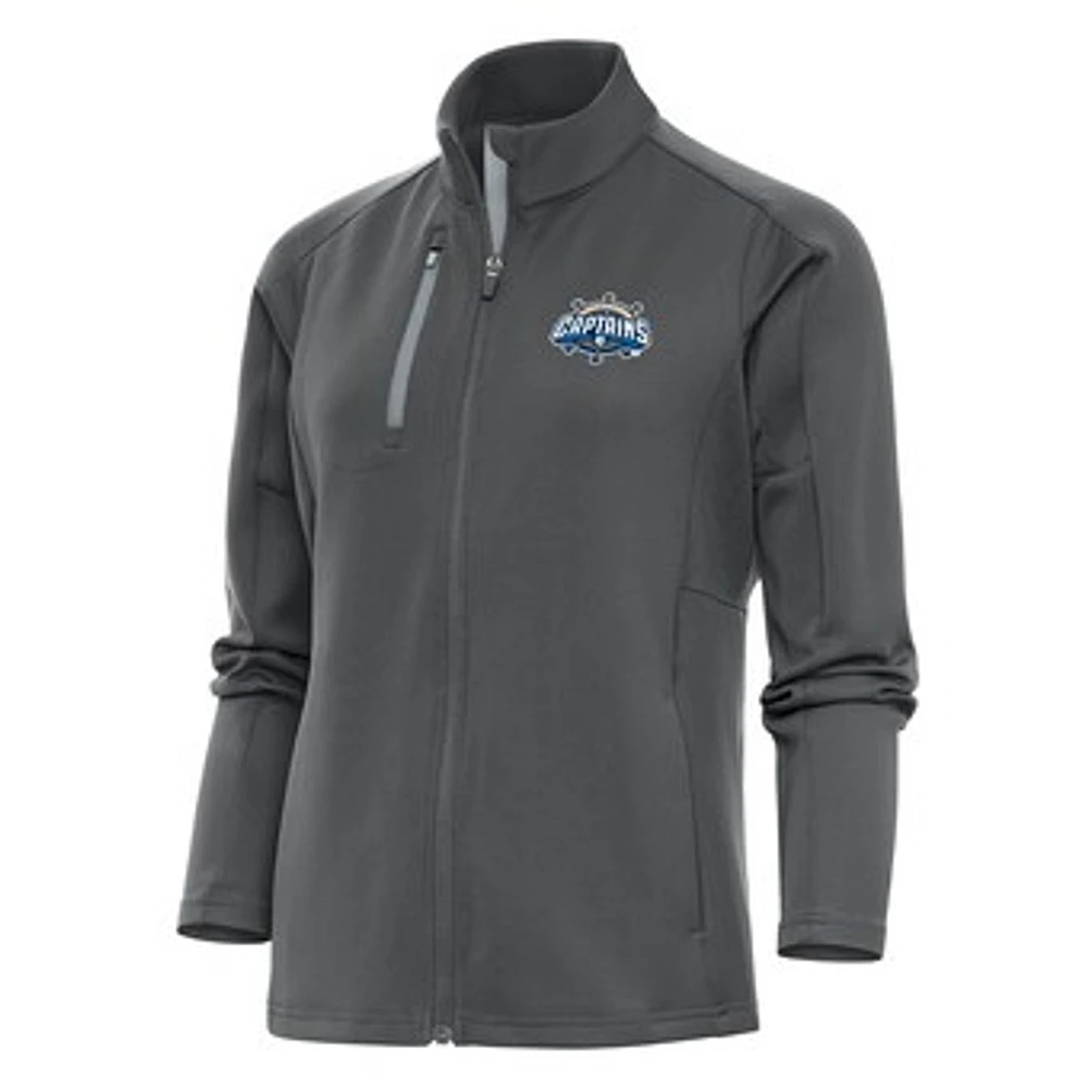 Women's Antigua Pewter Lake County Captains Generation Full-Zip Jacket