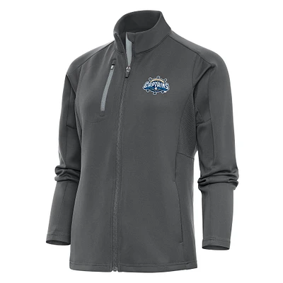 Women's Antigua Pewter Lake County Captains Generation Full-Zip Jacket