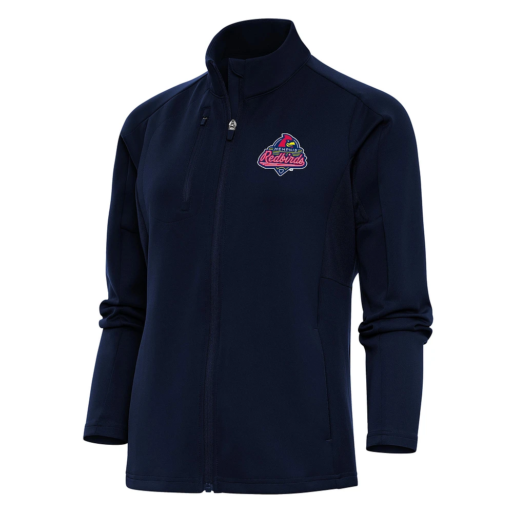 Women's Antigua Navy Memphis Redbirds Generation Full-Zip Jacket