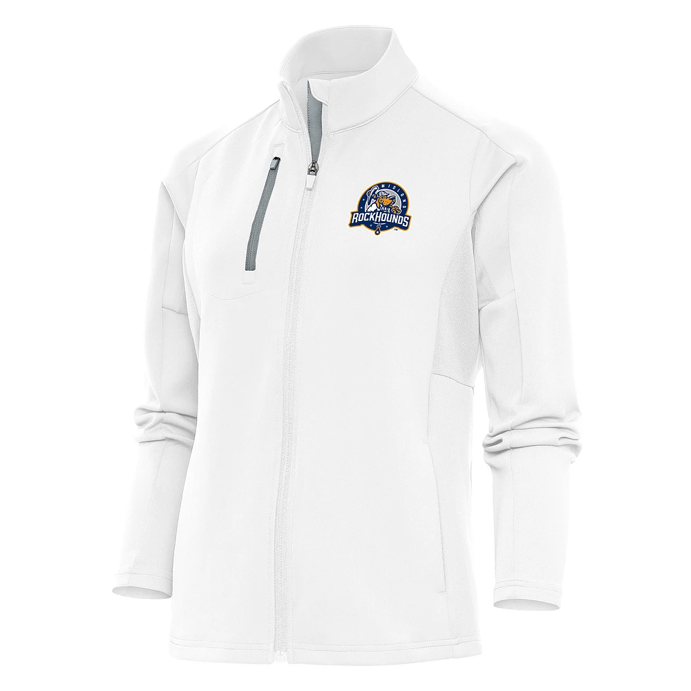 Women's Antigua White Midland Rockhounds Generation Full-Zip Jacket