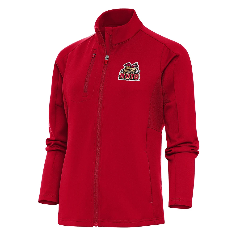 Women's Antigua Red Modesto Nuts Generation Full-Zip Jacket