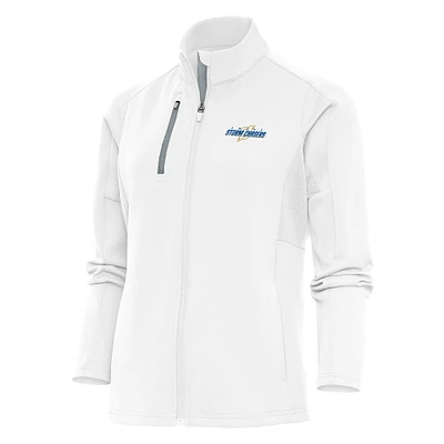 Women's Antigua White Omaha Storm Chasers Generation Full-Zip Jacket