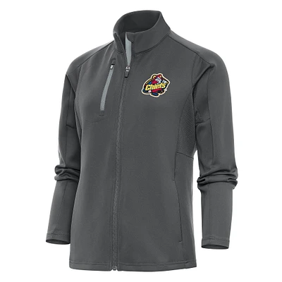 Women's Antigua Pewter Peoria Chiefs Generation Full-Zip Jacket
