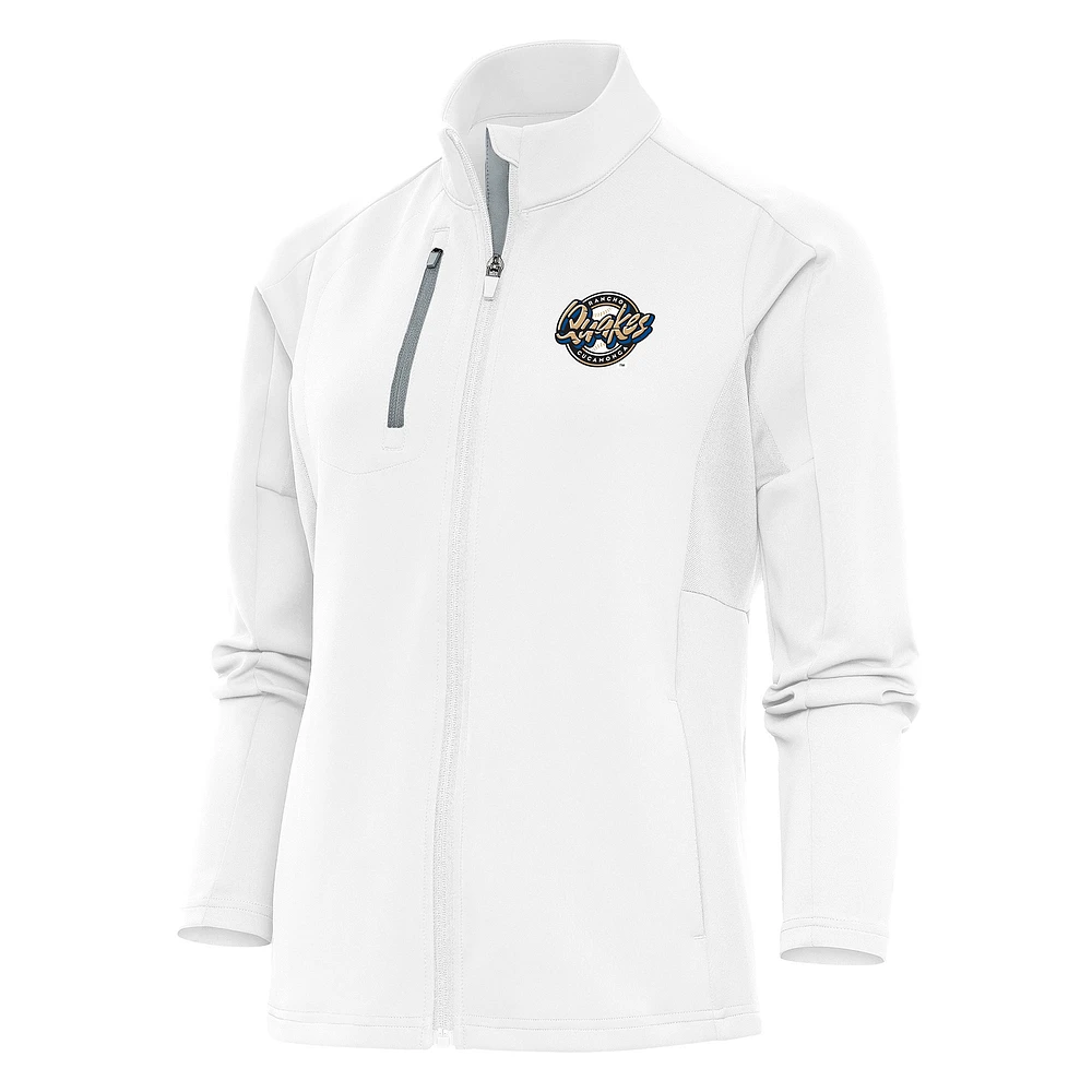 Women's Antigua White Rancho Cucamonga Quakes Generation Full-Zip Jacket
