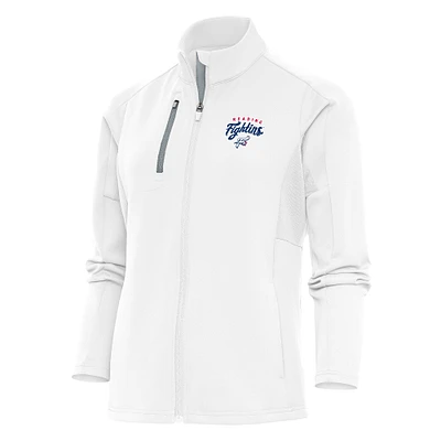 Women's Antigua White Reading Phillies Generation Full-Zip Jacket