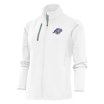 Women's Antigua White Reno Aces Generation Full-Zip Jacket