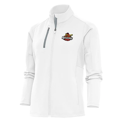 Women's Antigua White Rochester Red Wings Generation Full-Zip Jacket