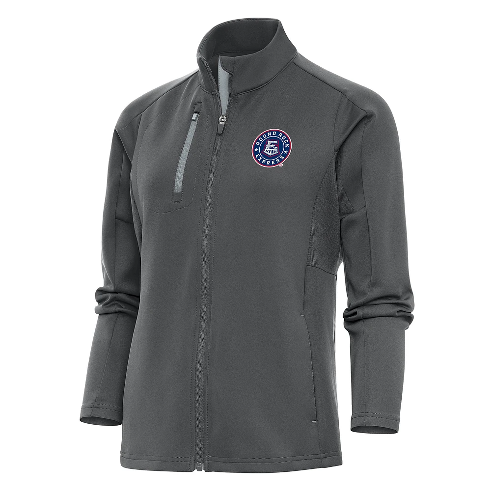 Women's Antigua Pewter Round Rock Express Generation Full-Zip Jacket