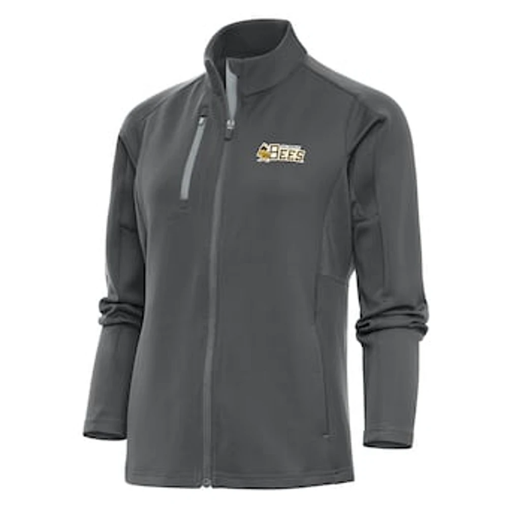 Women's Antigua Pewter Salt Lake Bees Generation Full-Zip Jacket