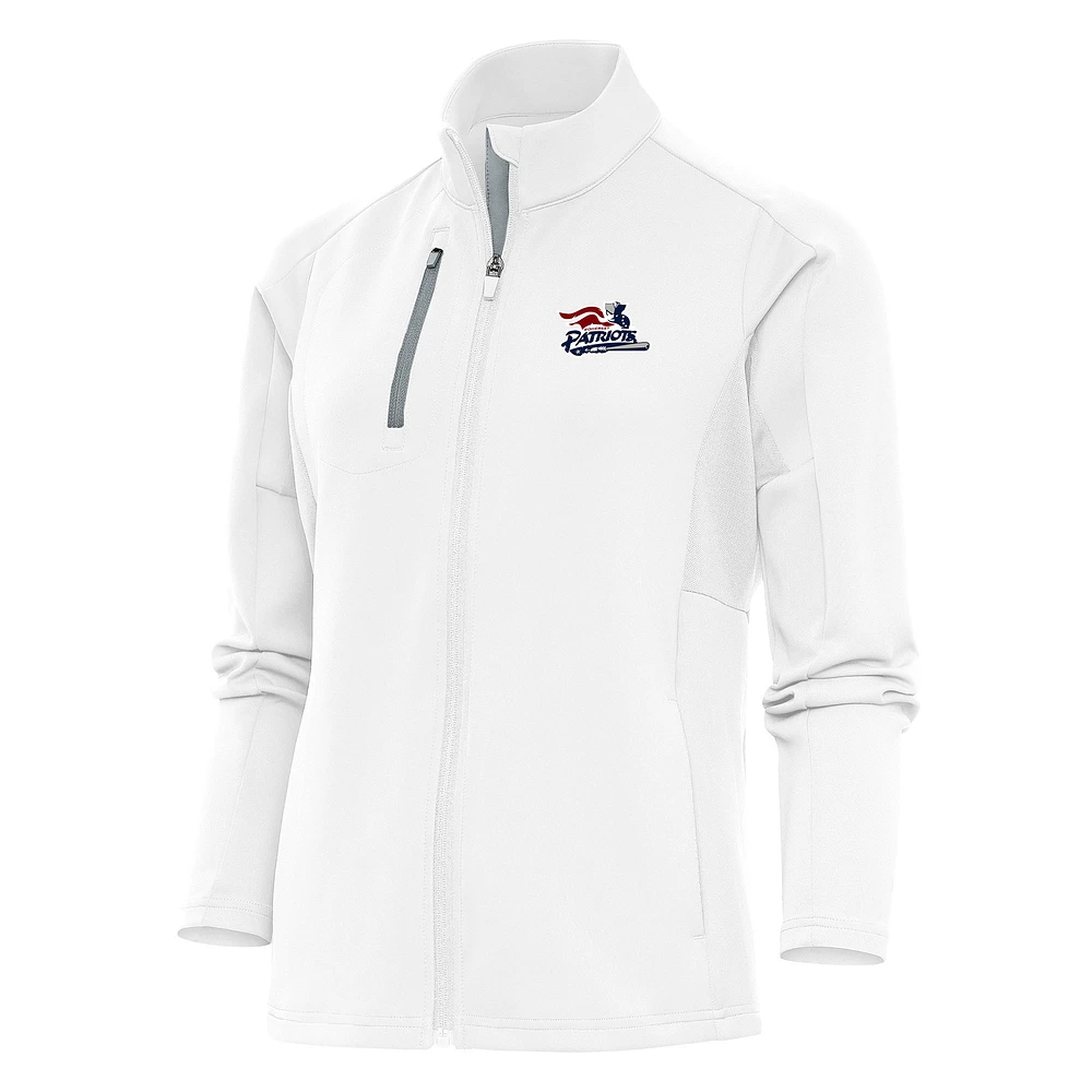 Women's Antigua White Somerset Patriots Generation Full-Zip Jacket