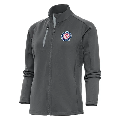 Women's Antigua Pewter Spokane Indians Generation Full-Zip Jacket