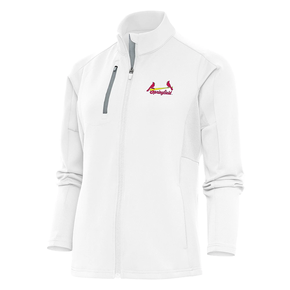 Women's Antigua White Springfield Cardinals Generation Full-Zip Jacket