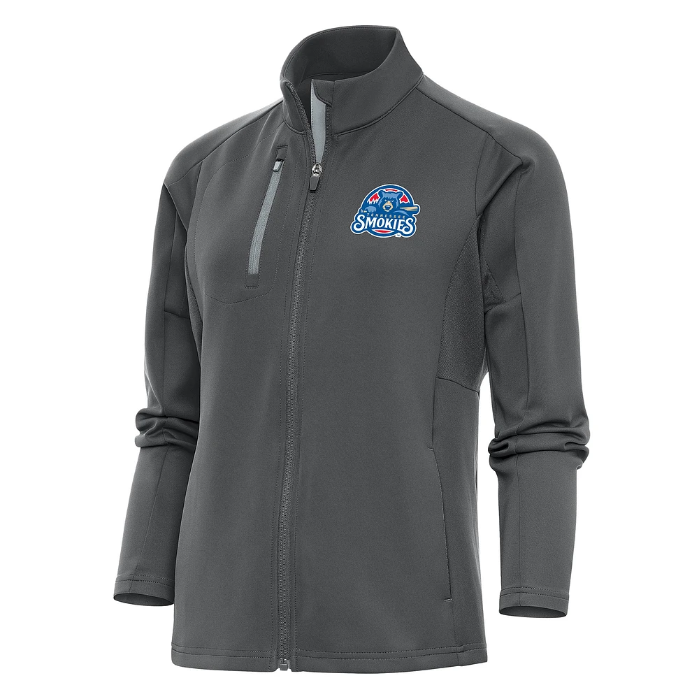 Women's Antigua Pewter Tennessee Smokies Generation Full-Zip Jacket