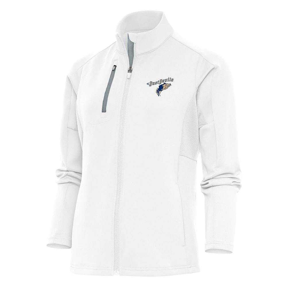 Women's Antigua White Tri-City Dust Devils Generation Full-Zip Jacket