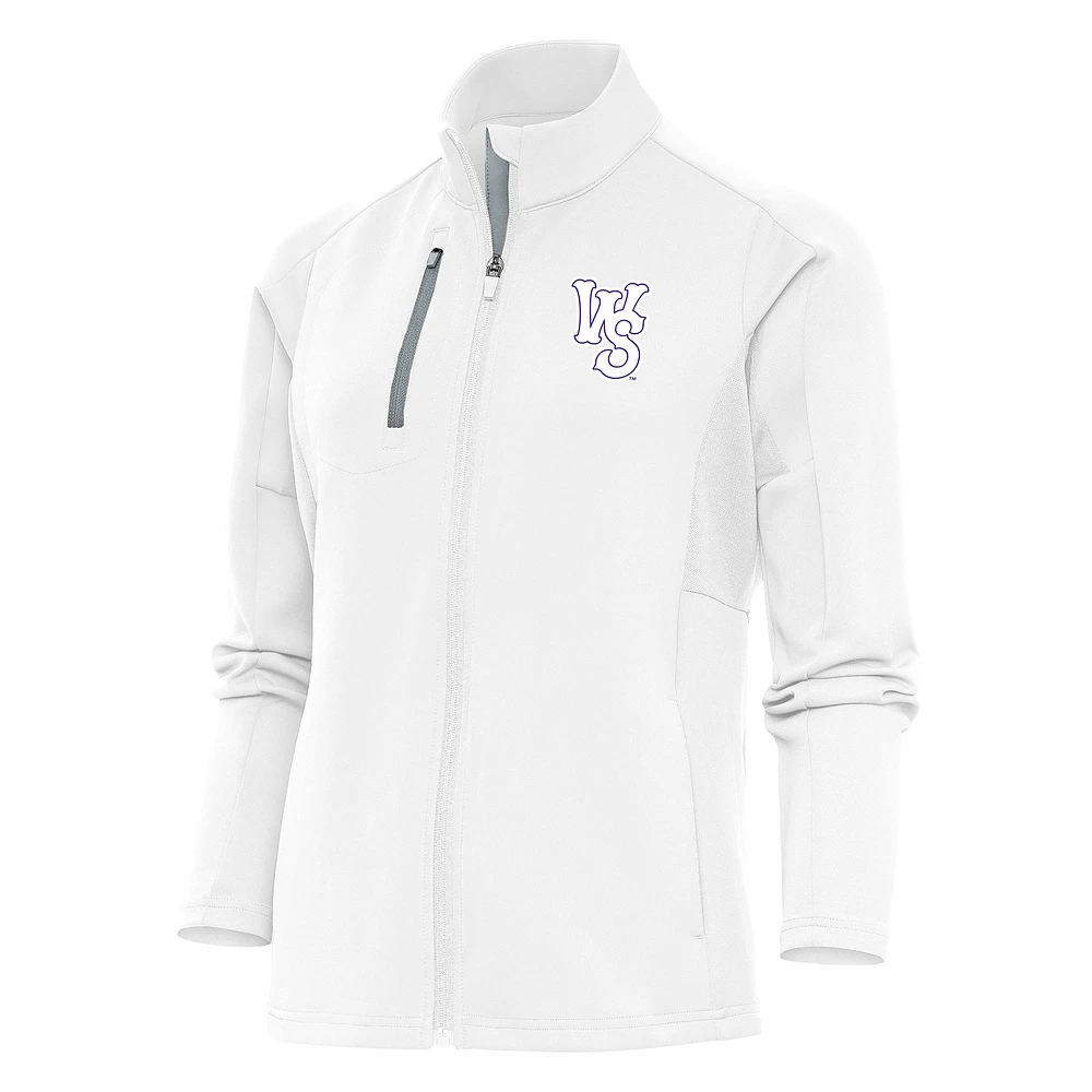 Women's Antigua White Winston-Salem Dash Generation Full-Zip Jacket