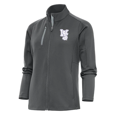 Women's Antigua Pewter Winston-Salem Dash Generation Full-Zip Jacket