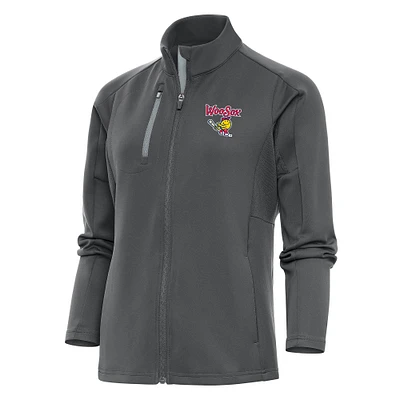 Women's Antigua Pewter Worcester Red Sox Generation Full-Zip Jacket