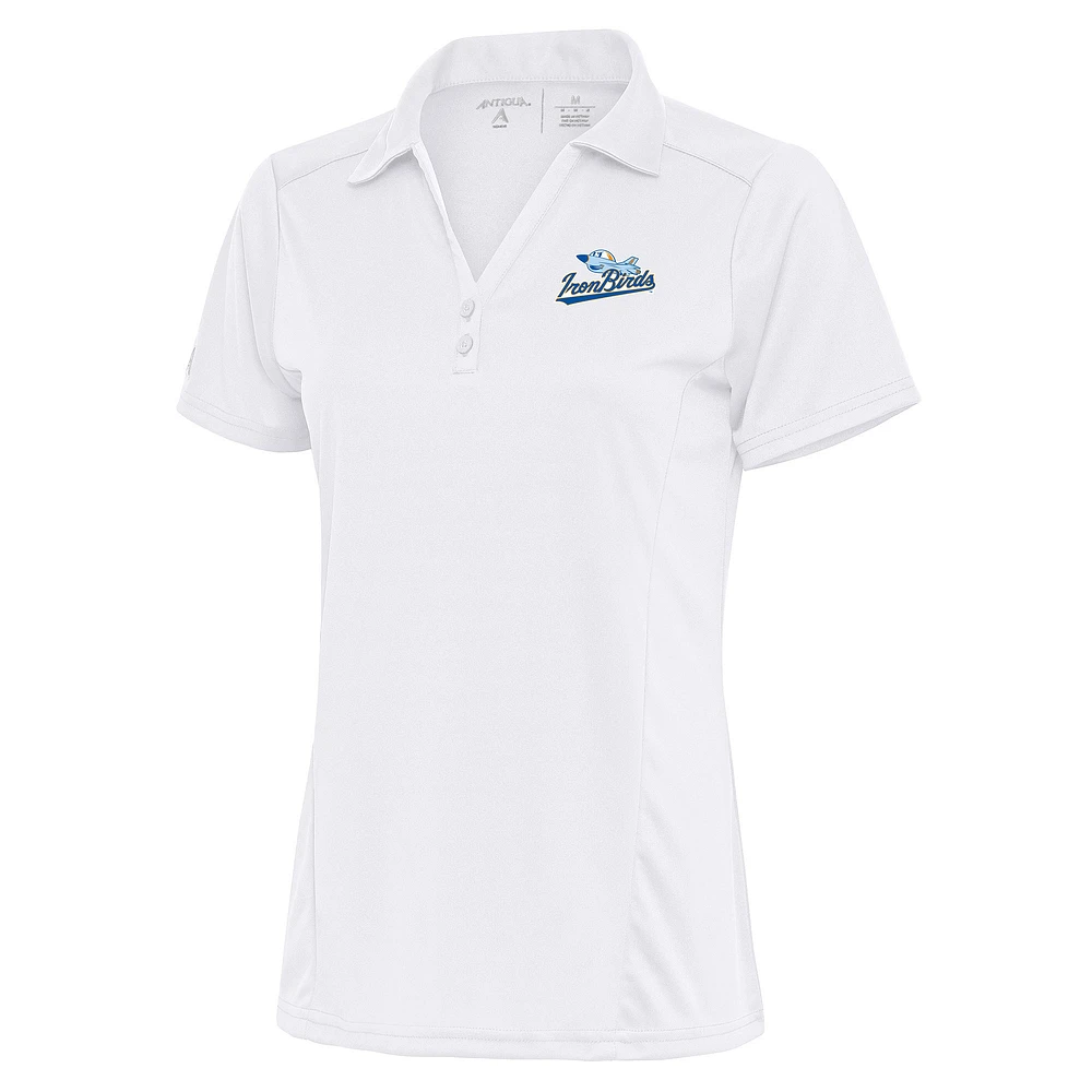 Women's Antigua White Aberdeen IronBirds Tribute Polo
