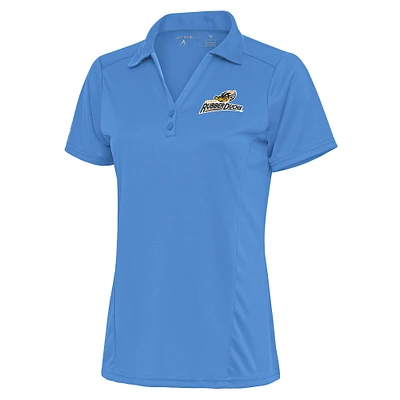 Women's Antigua Powder Blue Akron RubberDucks Tribute Polo