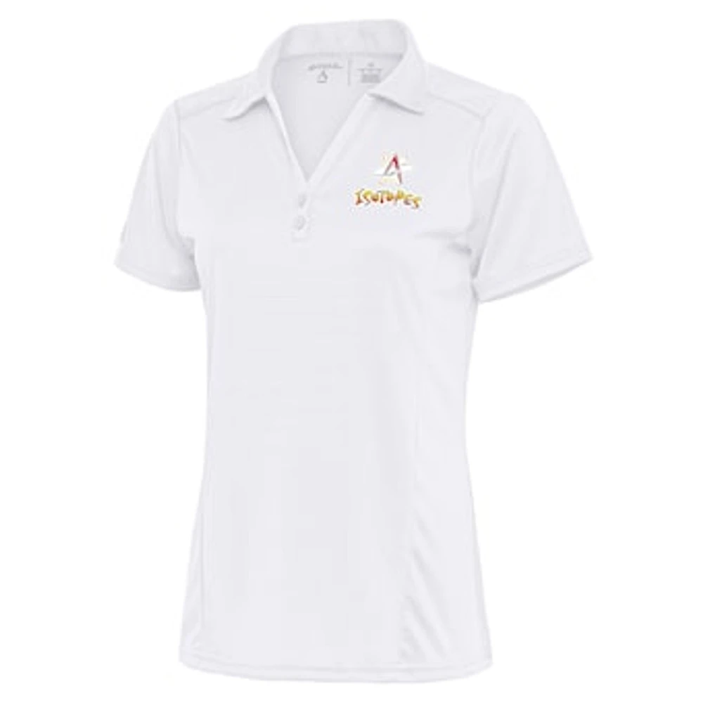 Women's Antigua White Albuquerque Isotopes Tribute Polo